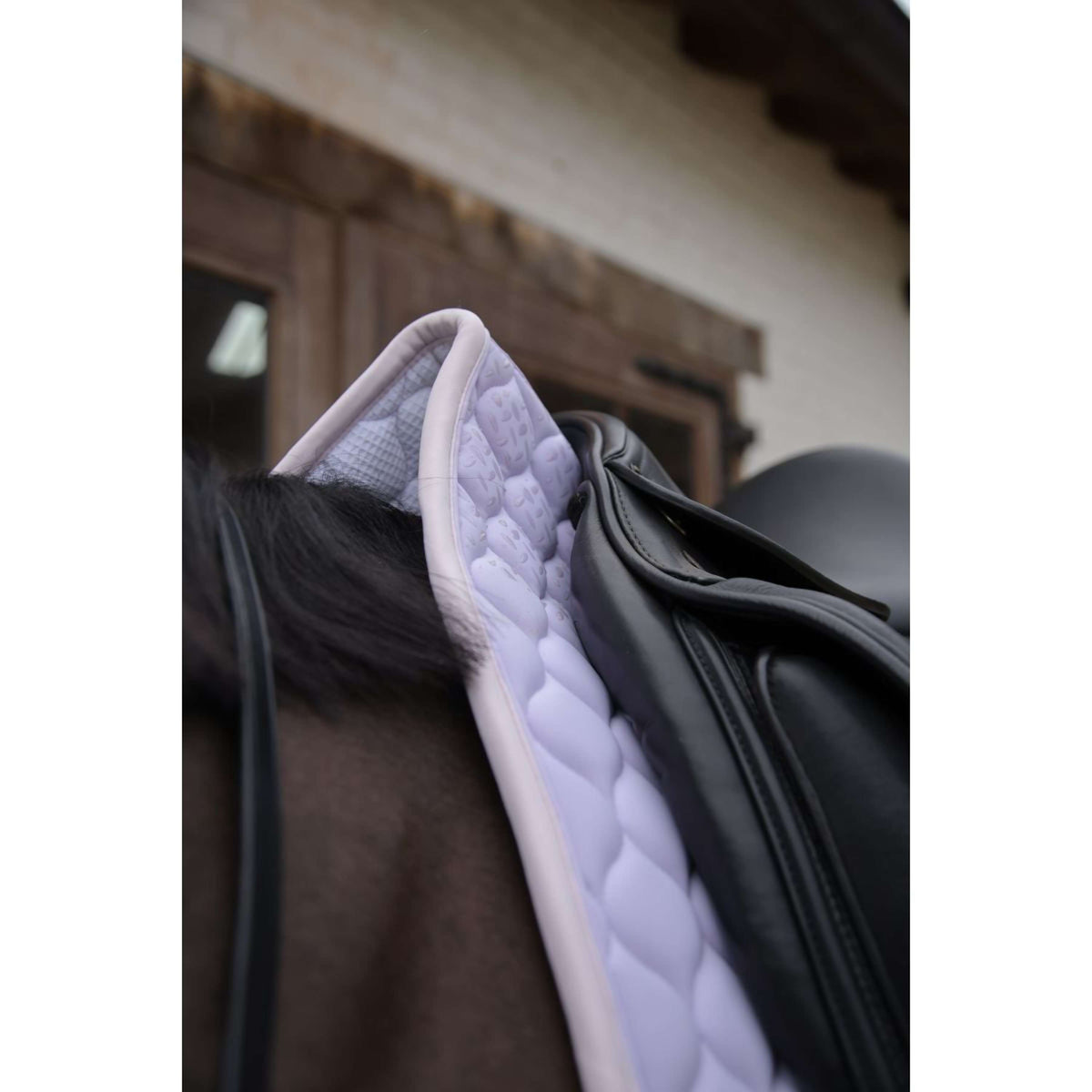 Kentucky Horsewear Mantilla Softshell Onion Quilt Doma clásica Violeta claro/Rosa claro