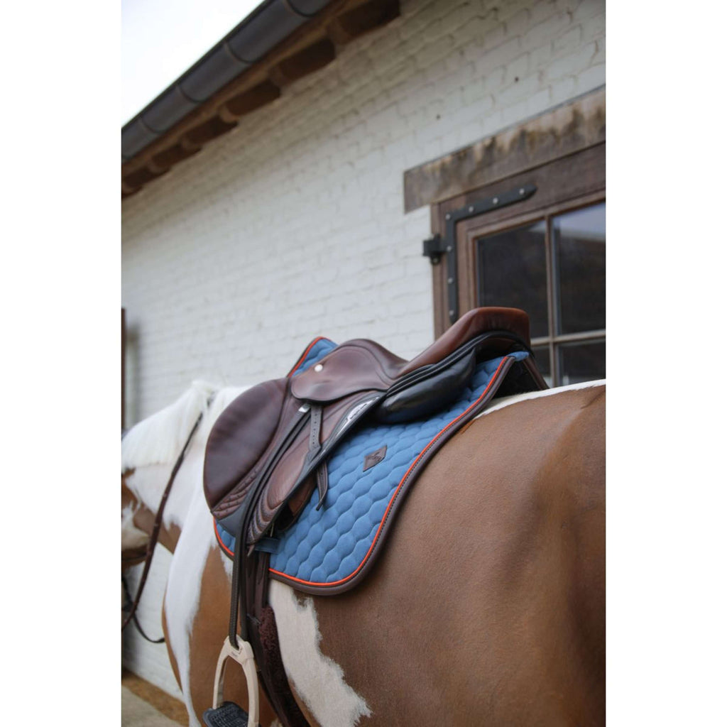 Kentucky Horsewear Mantilla Onion Quilt Leather Neon saltando Azul