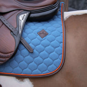 Kentucky Horsewear Mantilla Onion Quilt Leather Neon saltando Azul