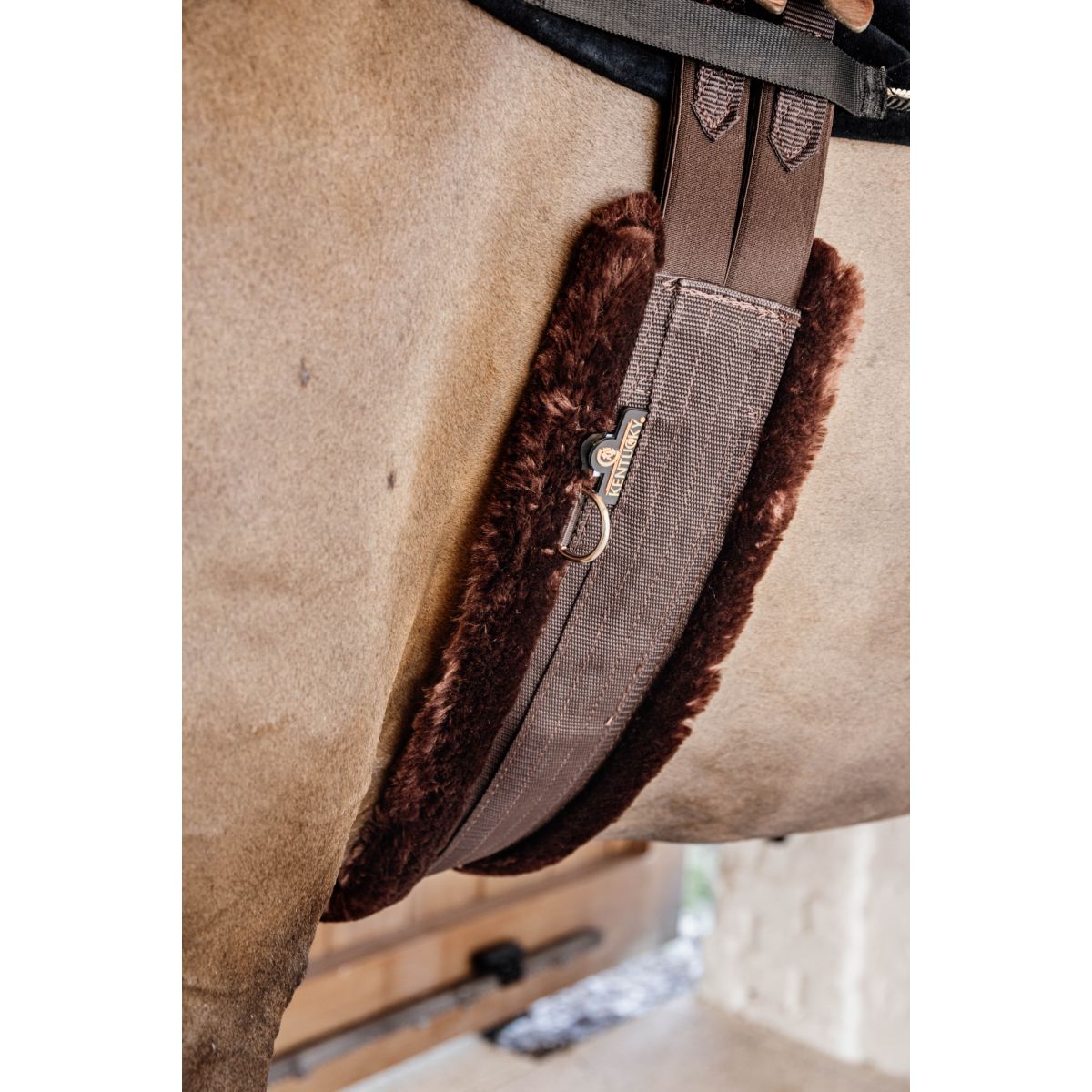 Kentucky Horsewear Cincha Wol Marron