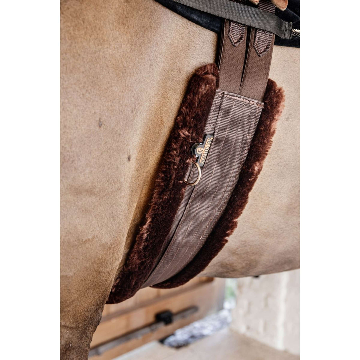 Kentucky Horsewear Cincha Wol Marron