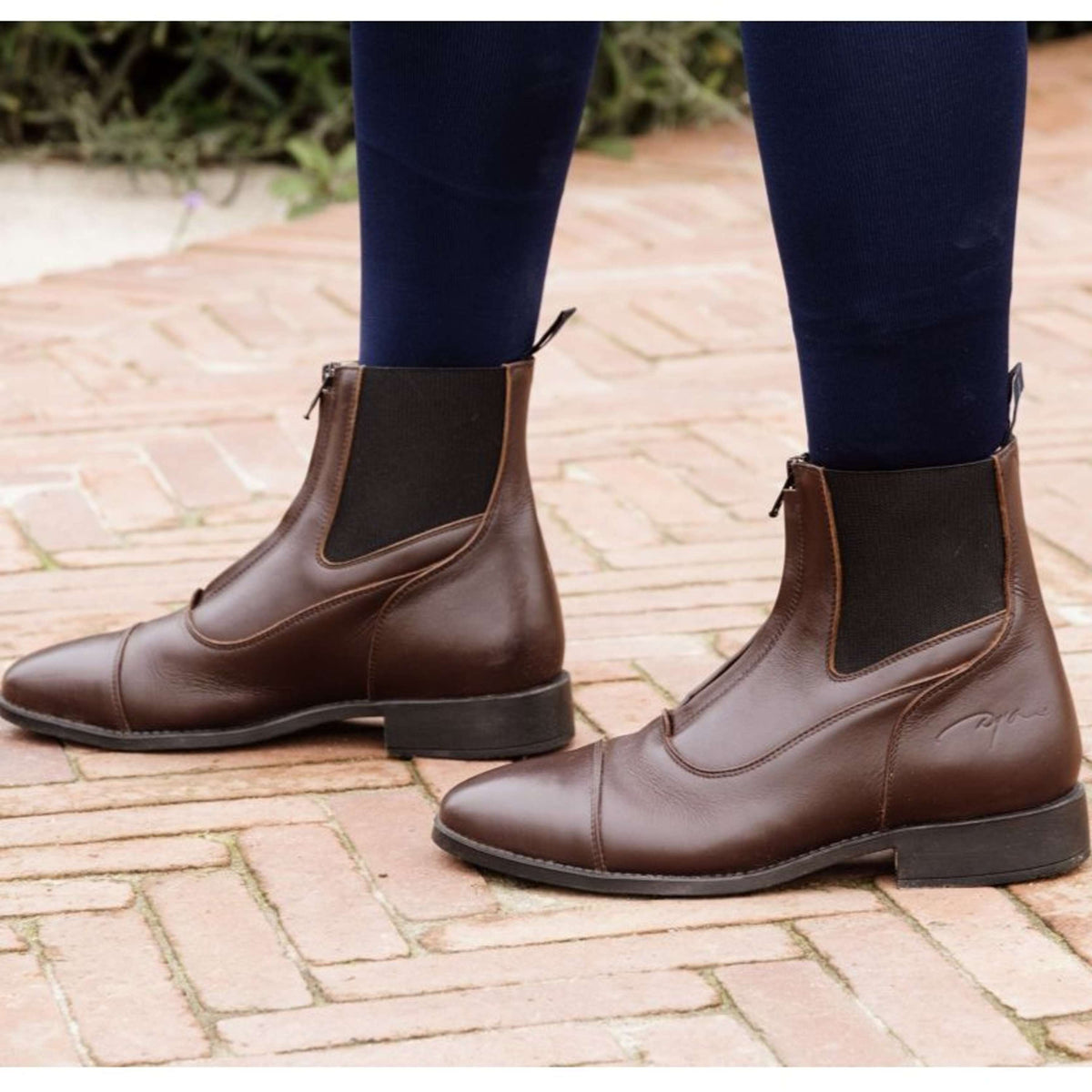 Dyon Botines Front Zipper Marron