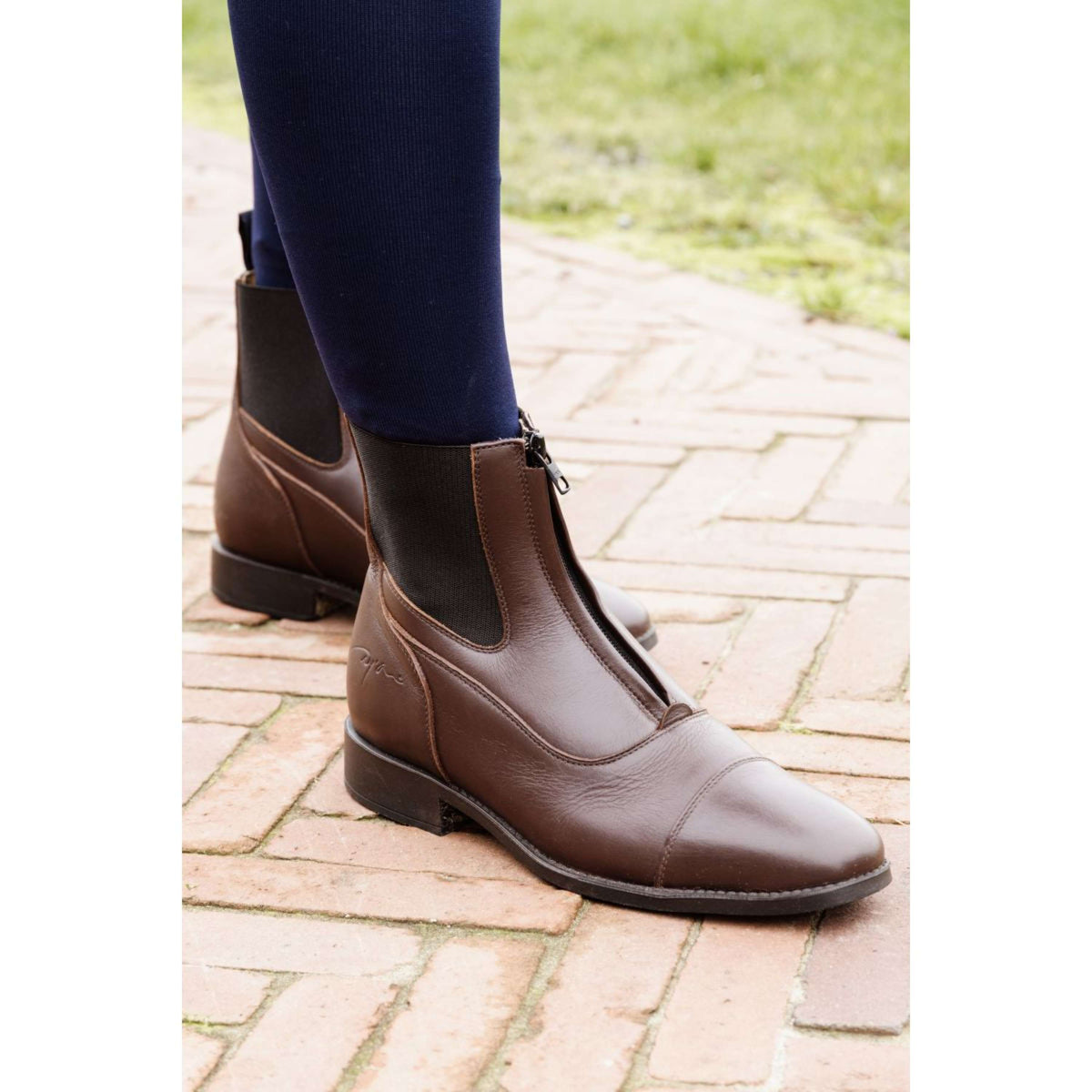 Dyon Botines Front Zipper Marron