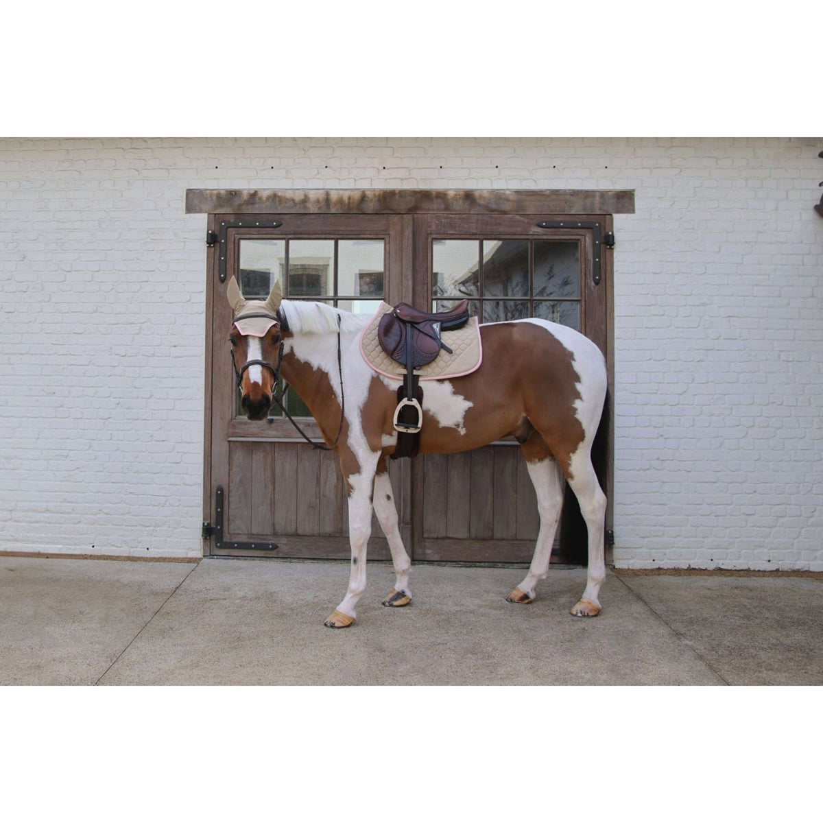 Kentucky Horsewear Mantilla Softshell Onion Quilt saltando Beige/Rosa viejo