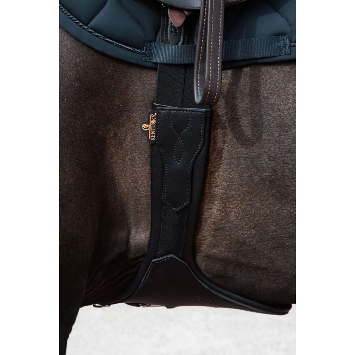 Kentucky Horsewear Cincha de Salto Solapa Ventral Anatomic Negro