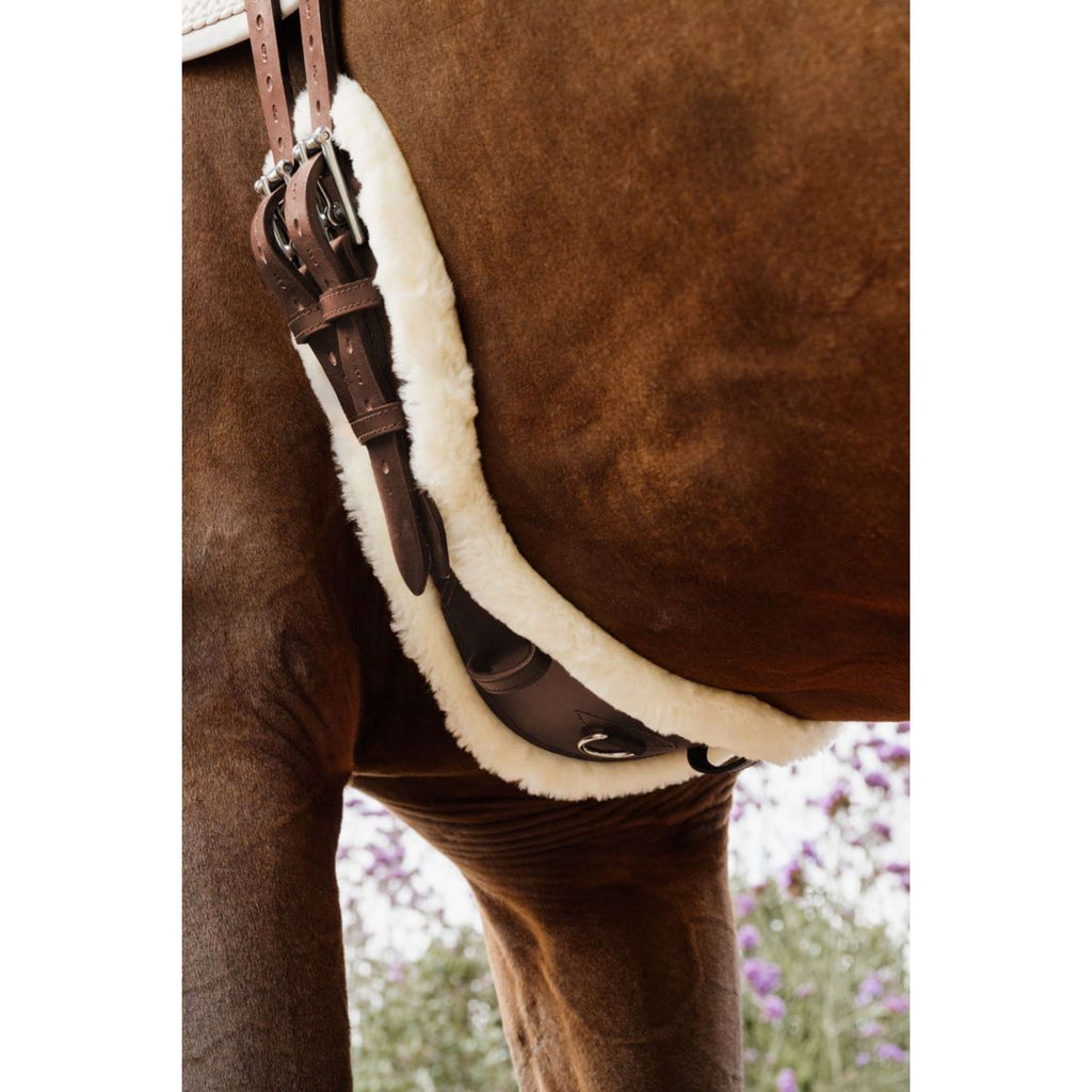Kentucky Horsewear Cincha de doma Anatomic Sheepskin Marron