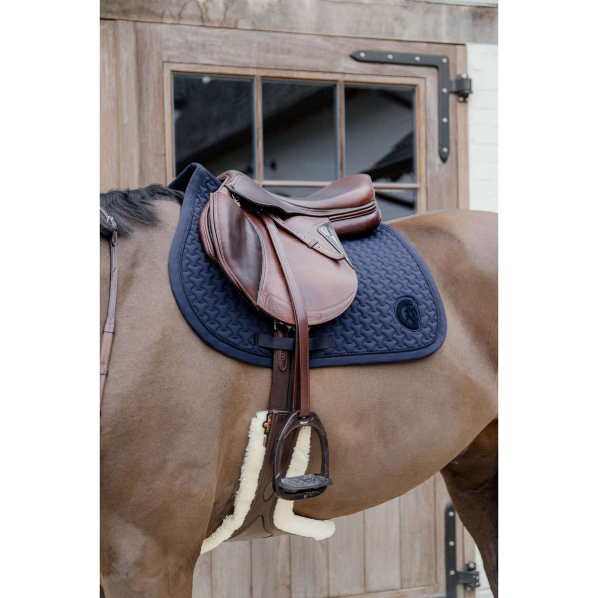 Kentucky Horsewear Mantilla Plaited Logo Springen Navy