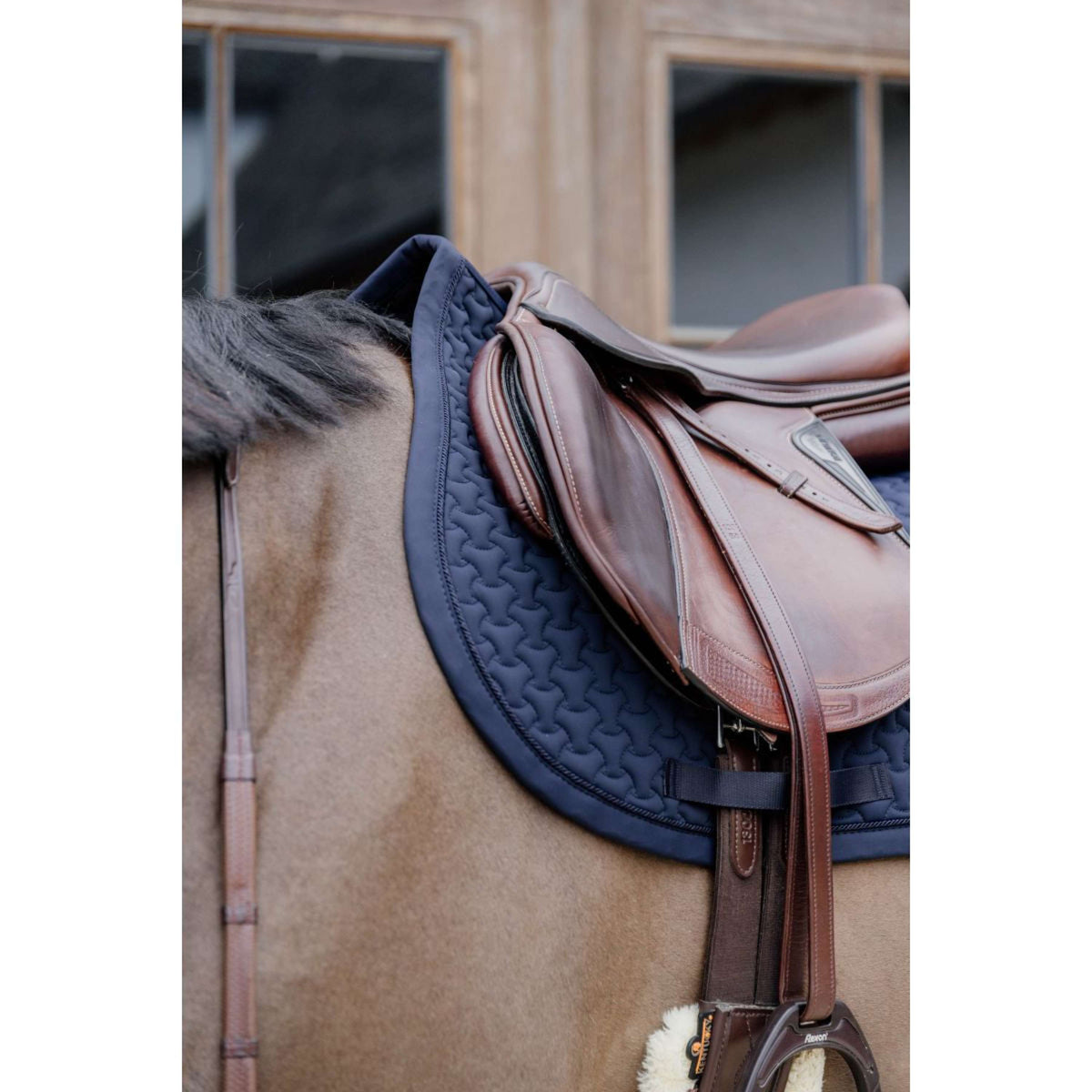 Kentucky Horsewear Mantilla Plaited Logo Springen Navy
