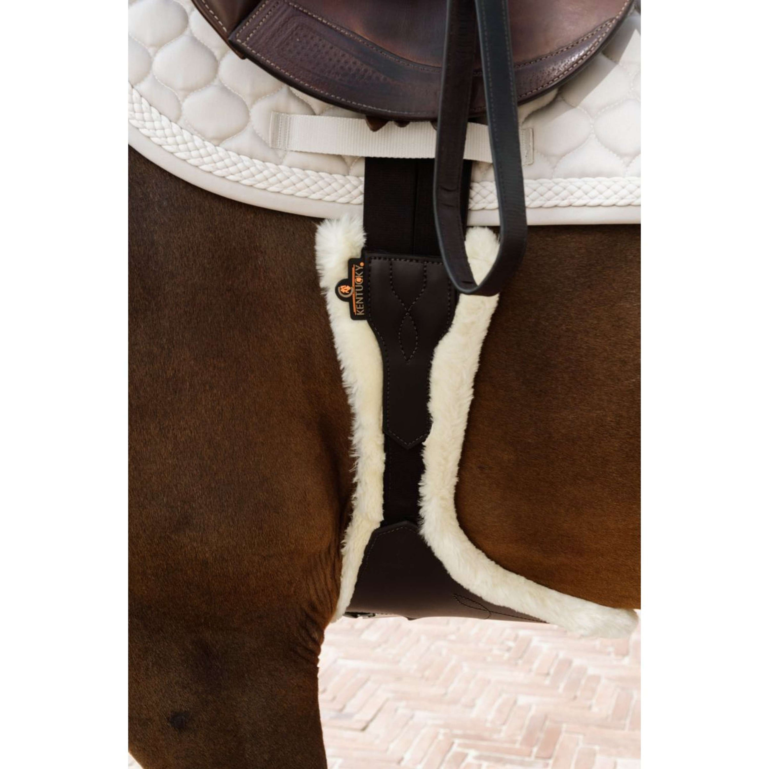 Kentucky Horsewear Cincha de Salto Anatomic Sheepskin Marron