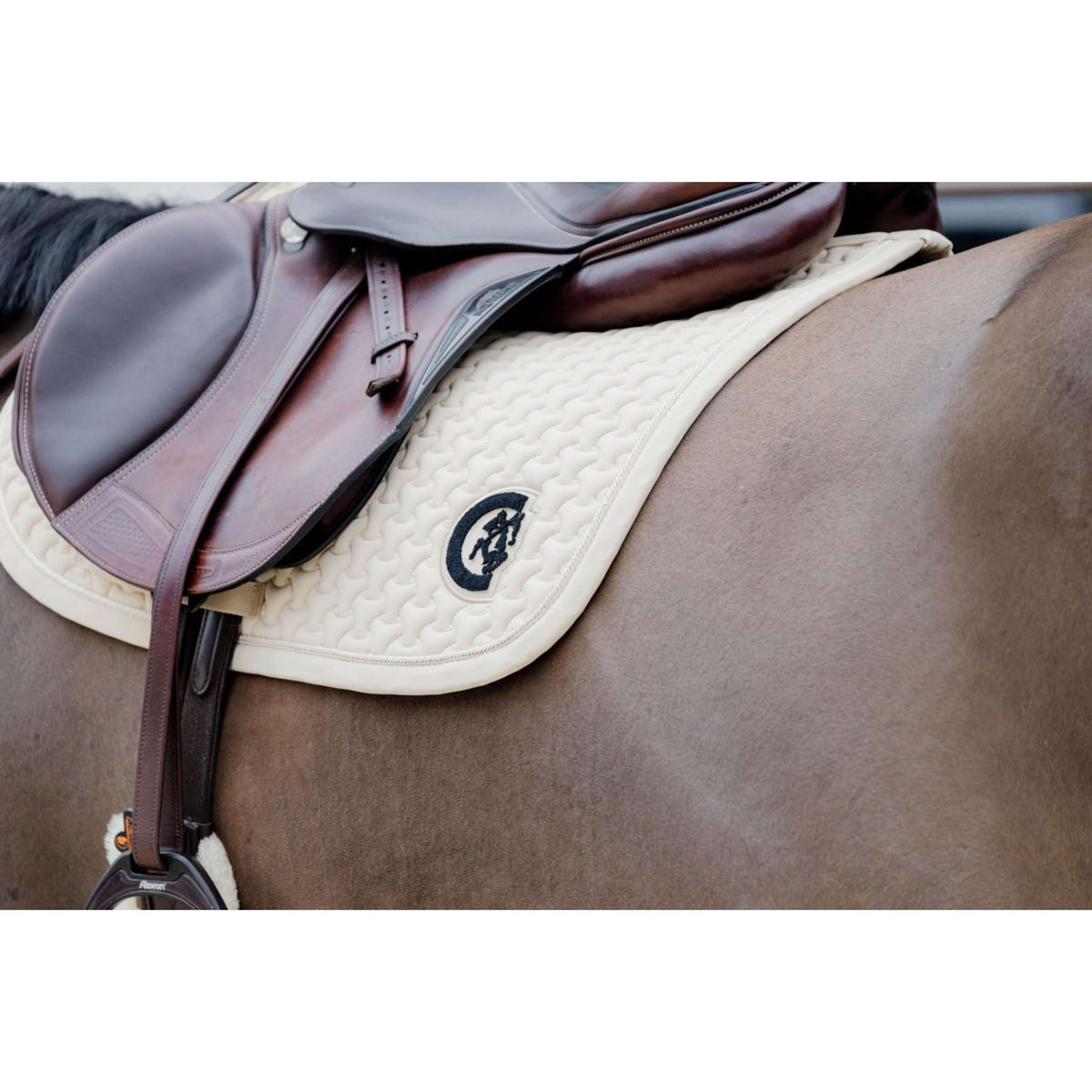 Kentucky Horsewear Mantilla Plaited Logo Springen Beige