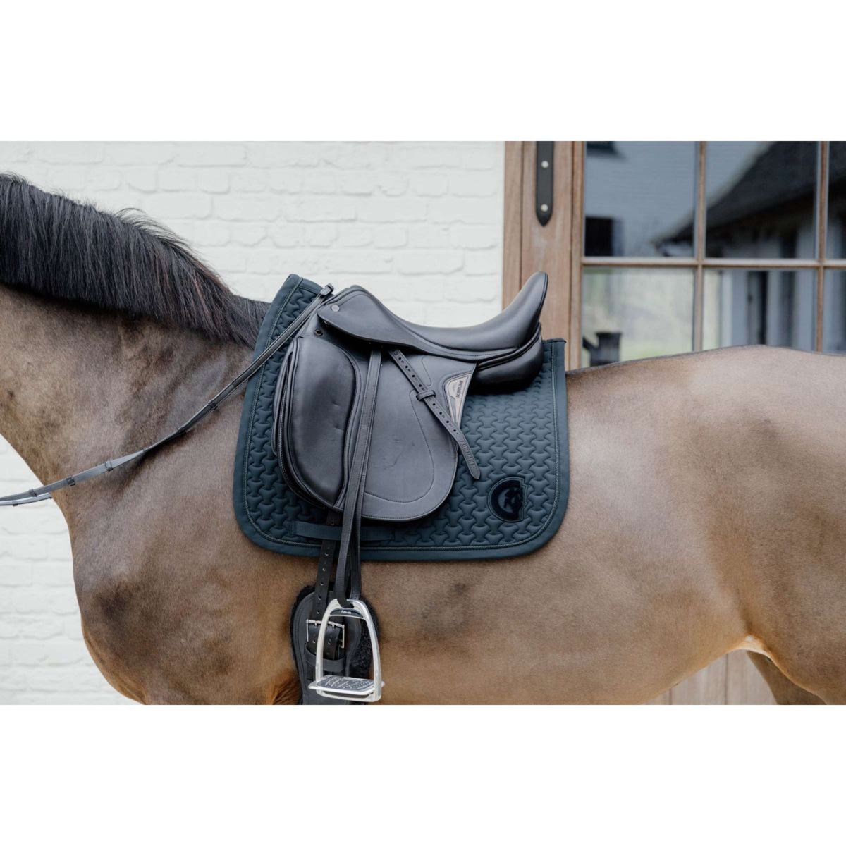 Kentucky Horsewear Mantilla Plaited Logo Doma clásica Pine Green