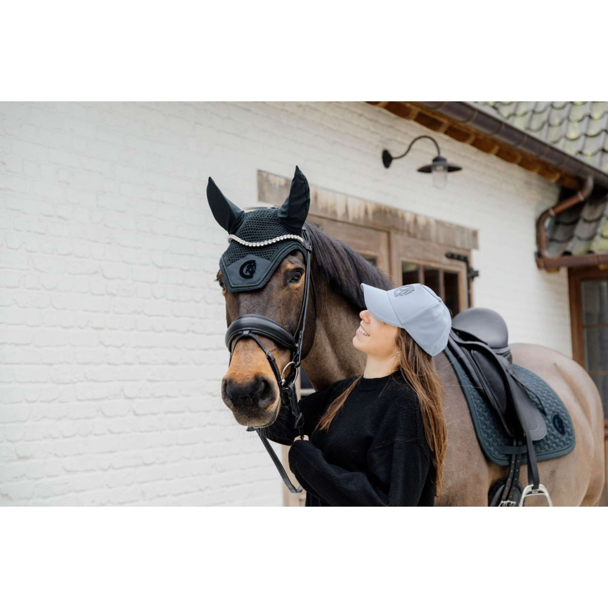 Kentucky Horsewear Mantilla Plaited Logo Doma clásica Pine Green