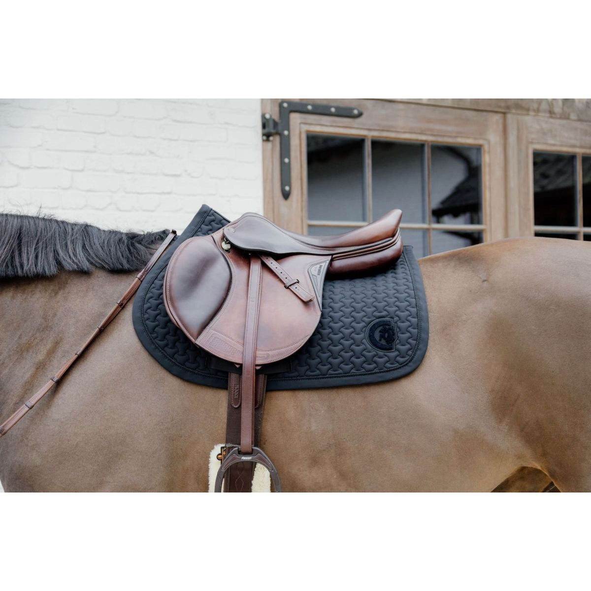 Kentucky Horsewear Mantilla Plaited Logo Springen Negro