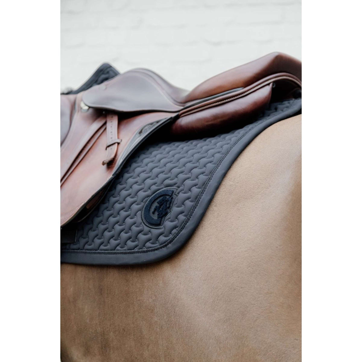 Kentucky Horsewear Mantilla Plaited Logo Springen Negro