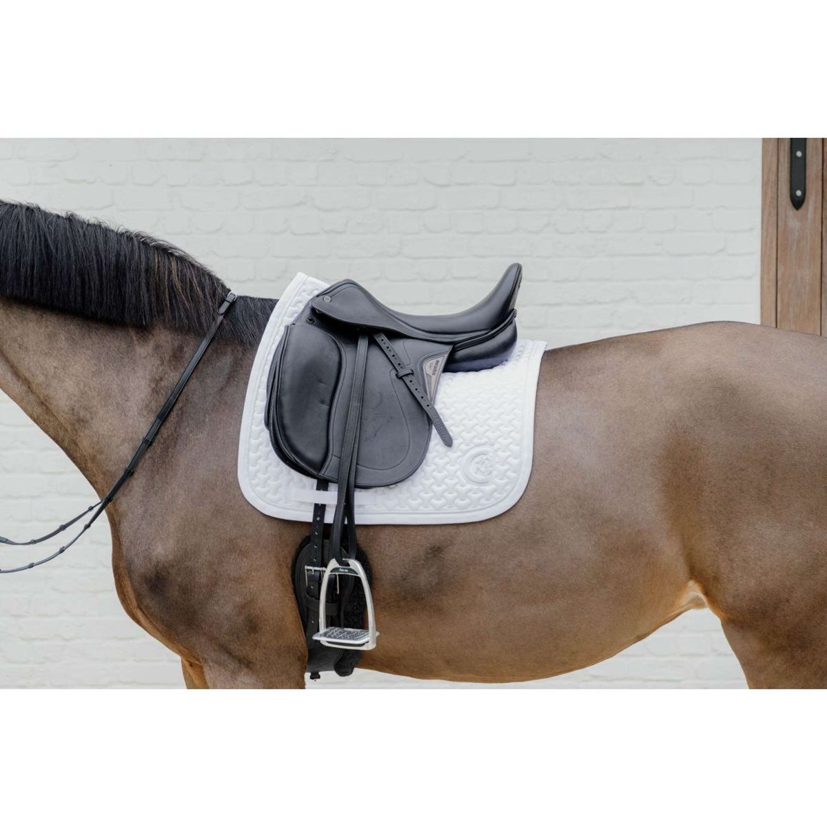 Kentucky Horsewear Mantilla Plaited Logo Doma Blanco