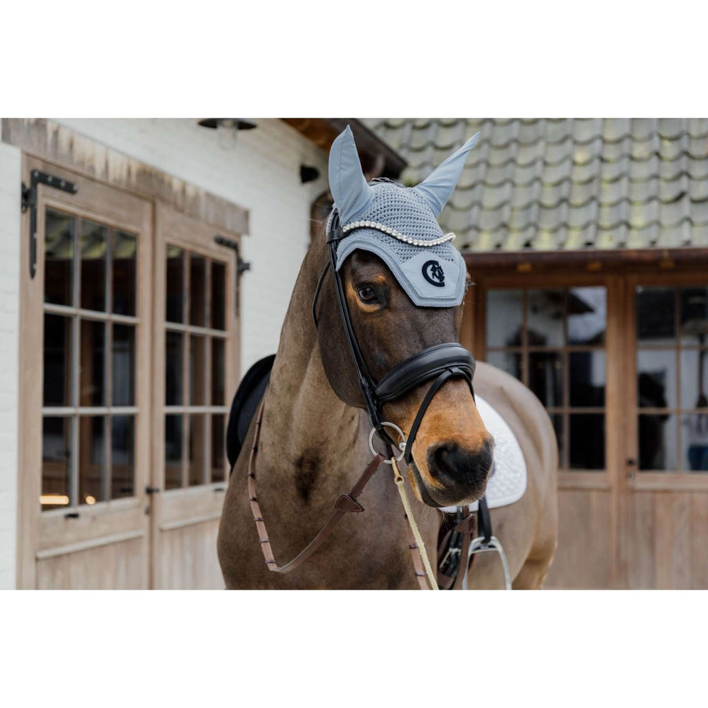 Kentucky Horsewear Bonete para Orejas Wellington 3D Logo Soundless Azul claro