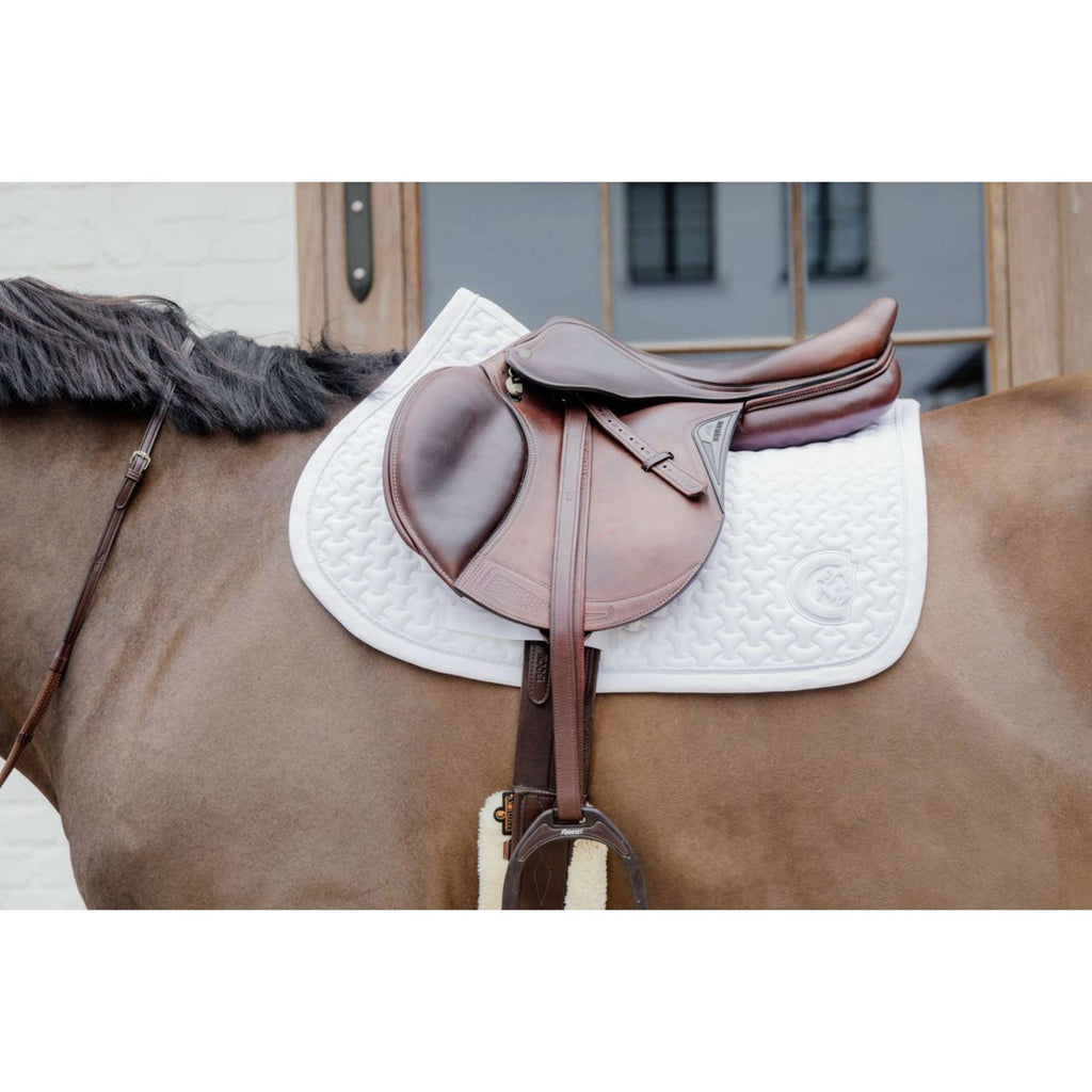 Kentucky Horsewear Mantilla Plaited Logo Saltando Blanco