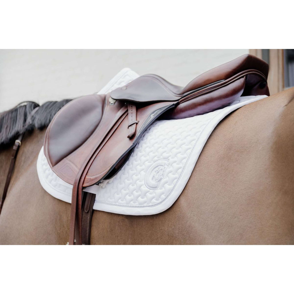 Kentucky Horsewear Mantilla Plaited Logo Saltando Blanco
