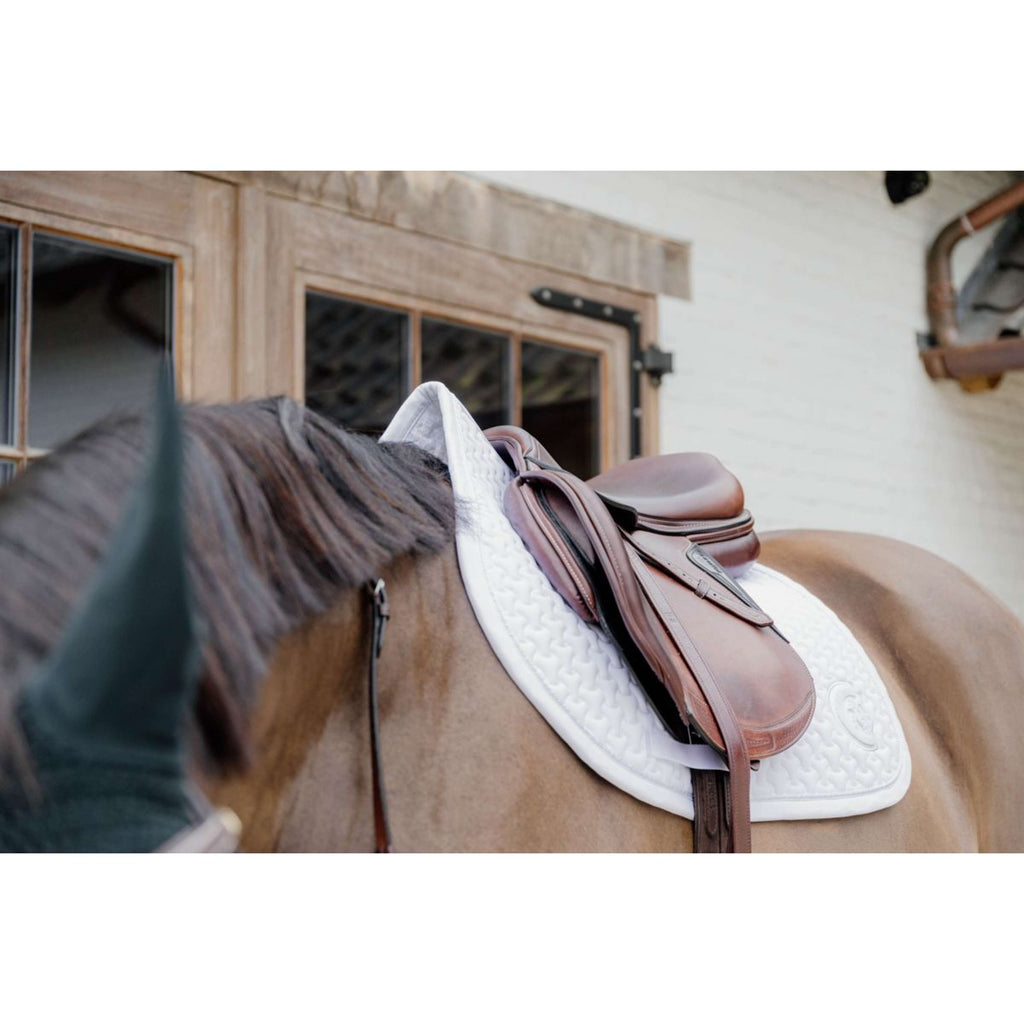 Kentucky Horsewear Mantilla Plaited Logo Saltando Blanco