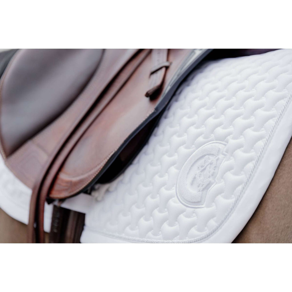 Kentucky Horsewear Mantilla Plaited Logo Saltando Blanco