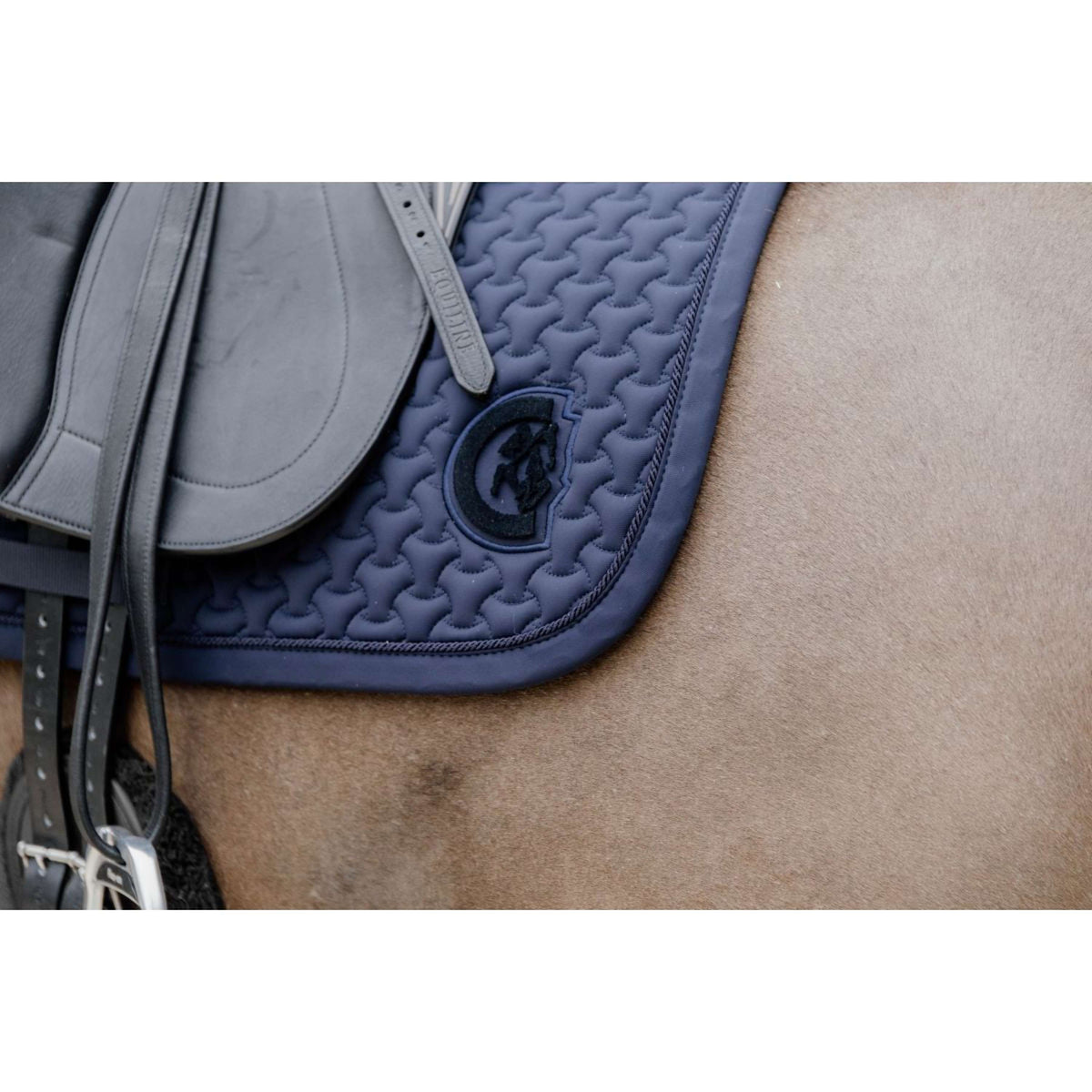 Kentucky Horsewear Mantilla Plaited Logo Doma clásica Navy