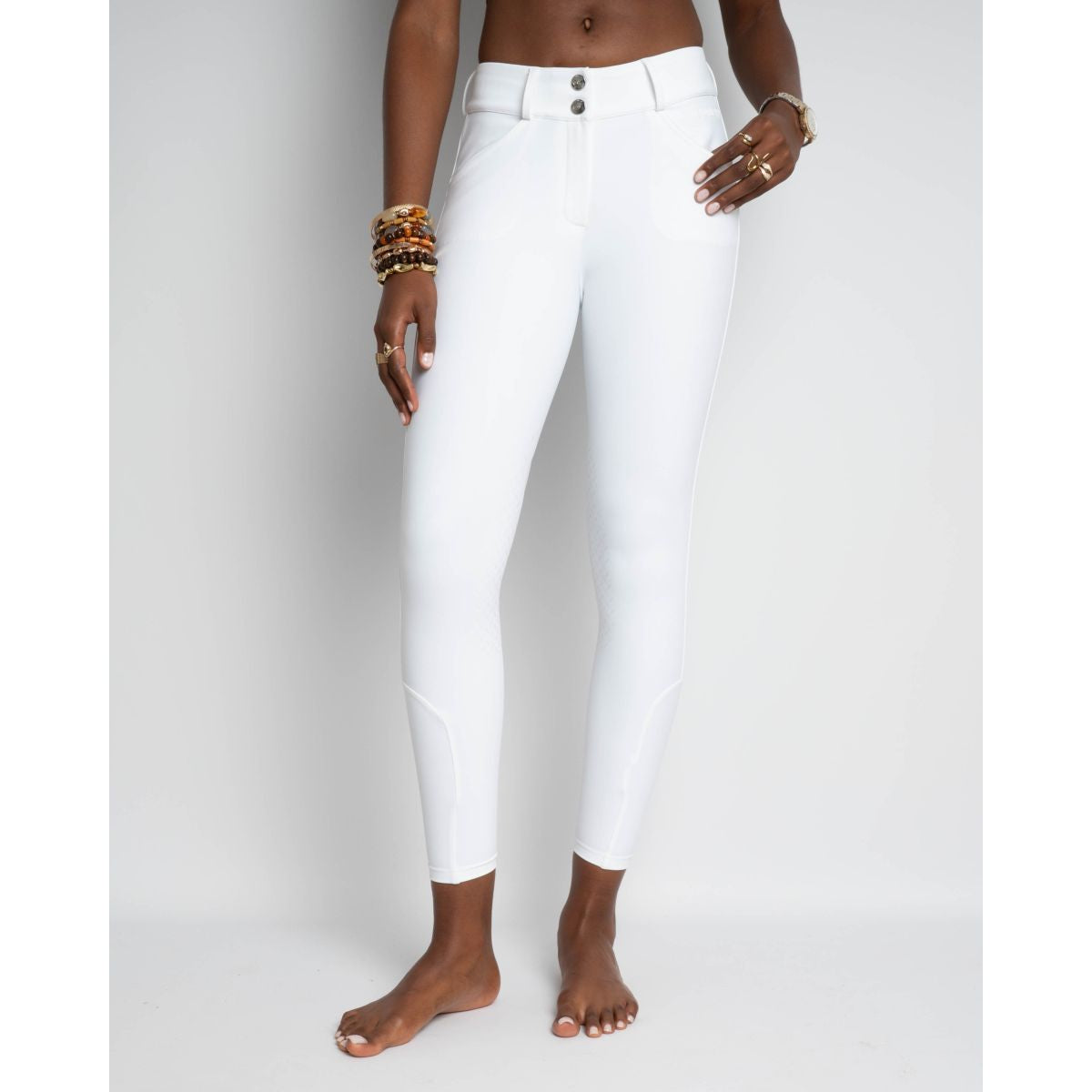 Kentucky Pantalón de Equitación Miami Knee Grip Mujer Blanco
