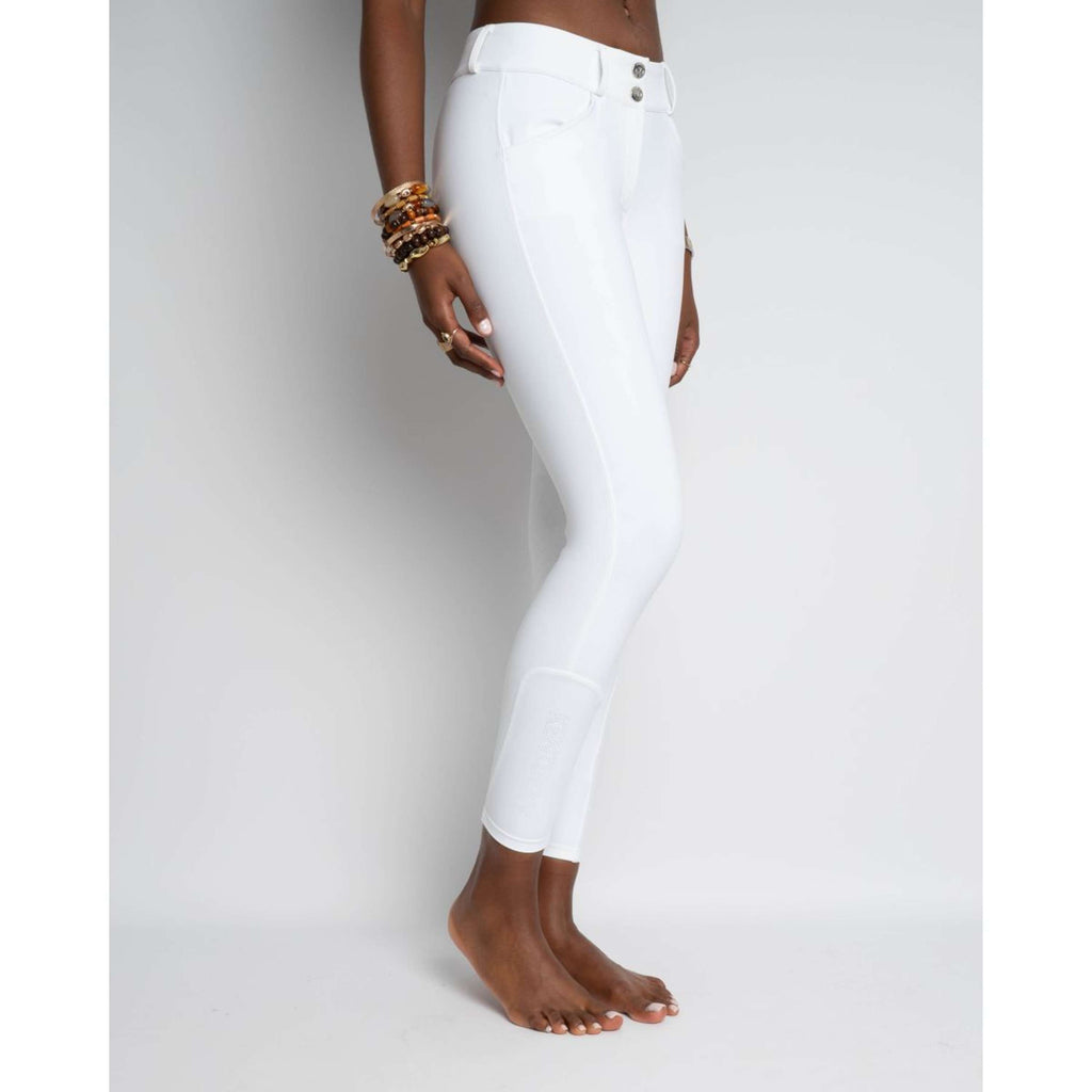 Kentucky Pantalón de Equitación Miami Knee Grip Mujer Blanco