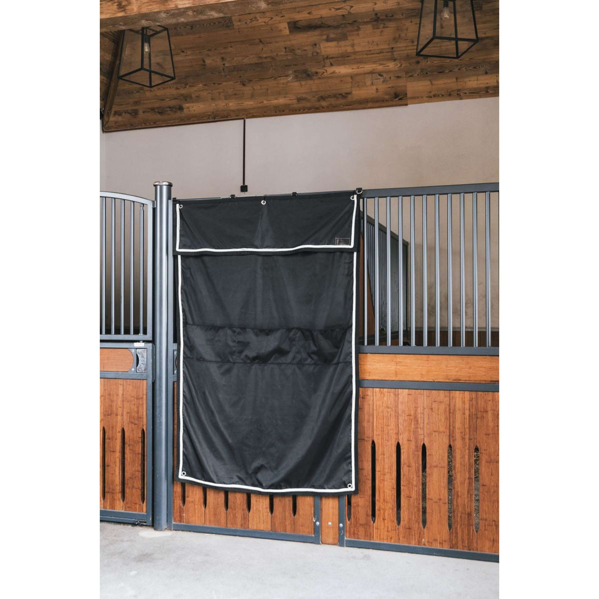 Kentucky Horsewear Cortinas de Establo Classic con Compartimentos Negro