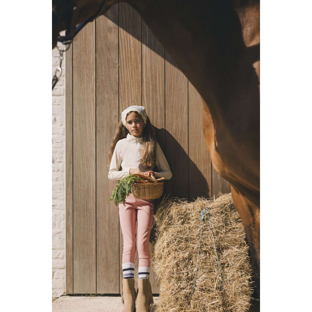 Kentucky Legging de Equitación Miami Knee Grip Girls Old Rose