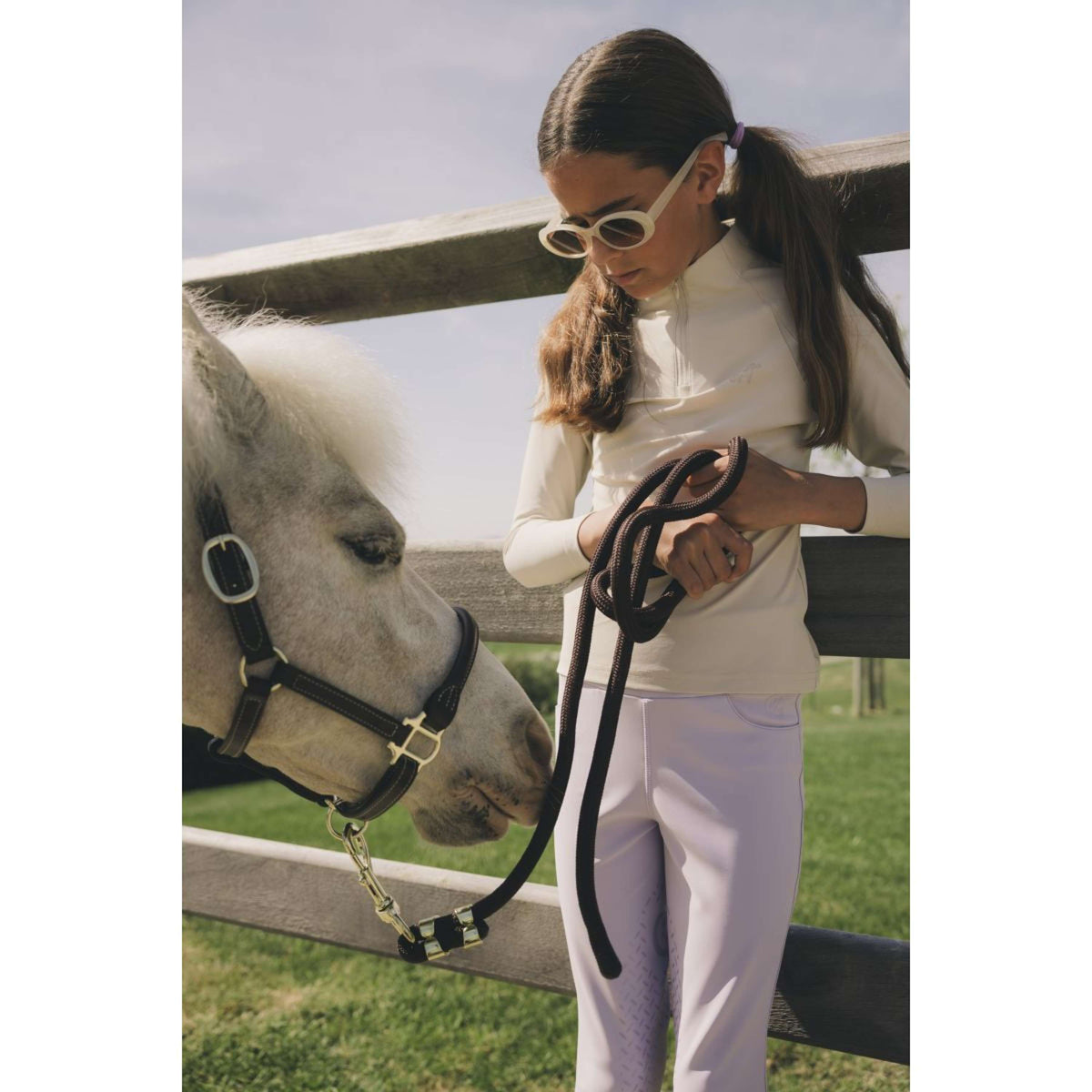 Kentucky Legging de Equitación Miami Knee Grip Girls Lila