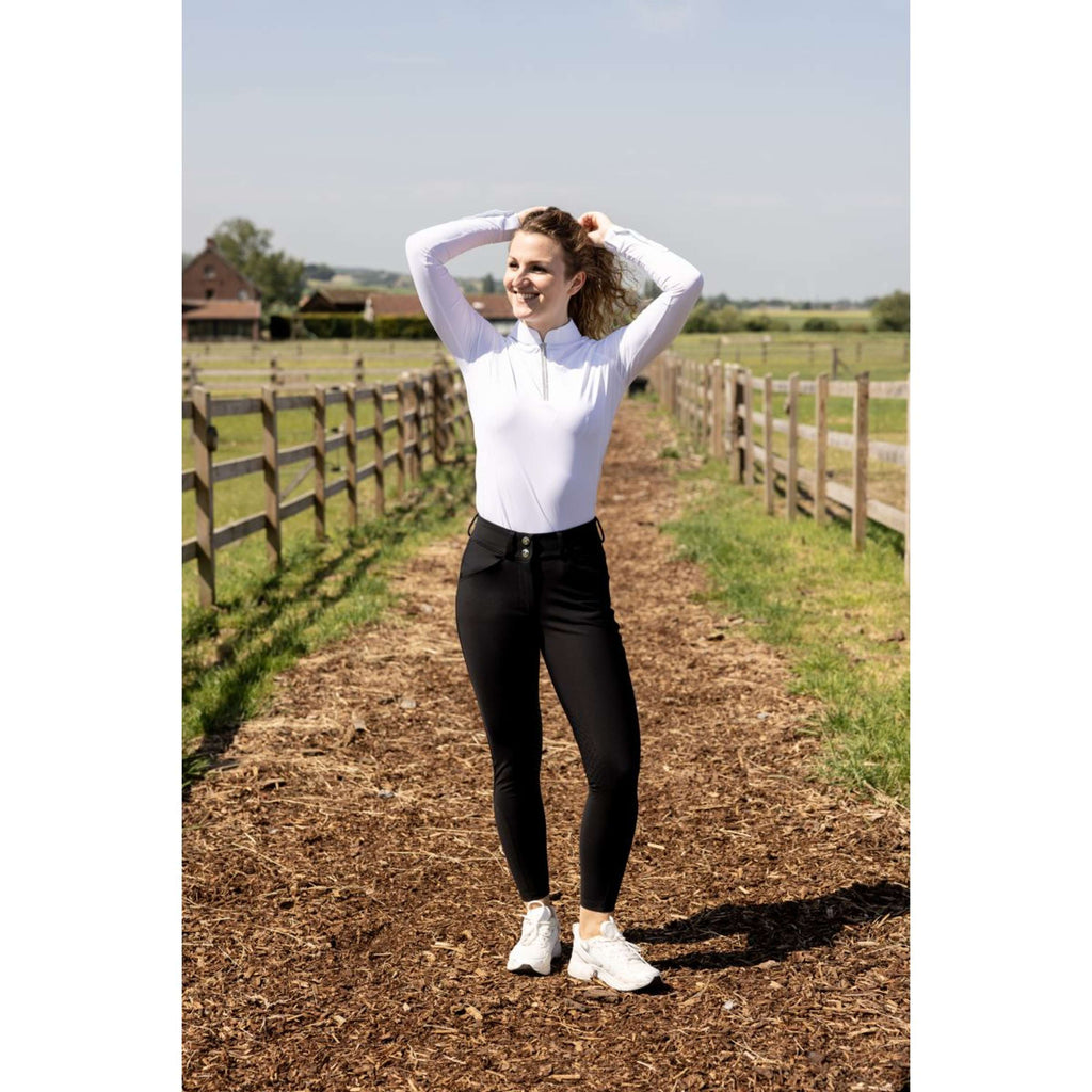 Kentucky Pantalón de Equitación Miami Knee Grip Mujer Negro