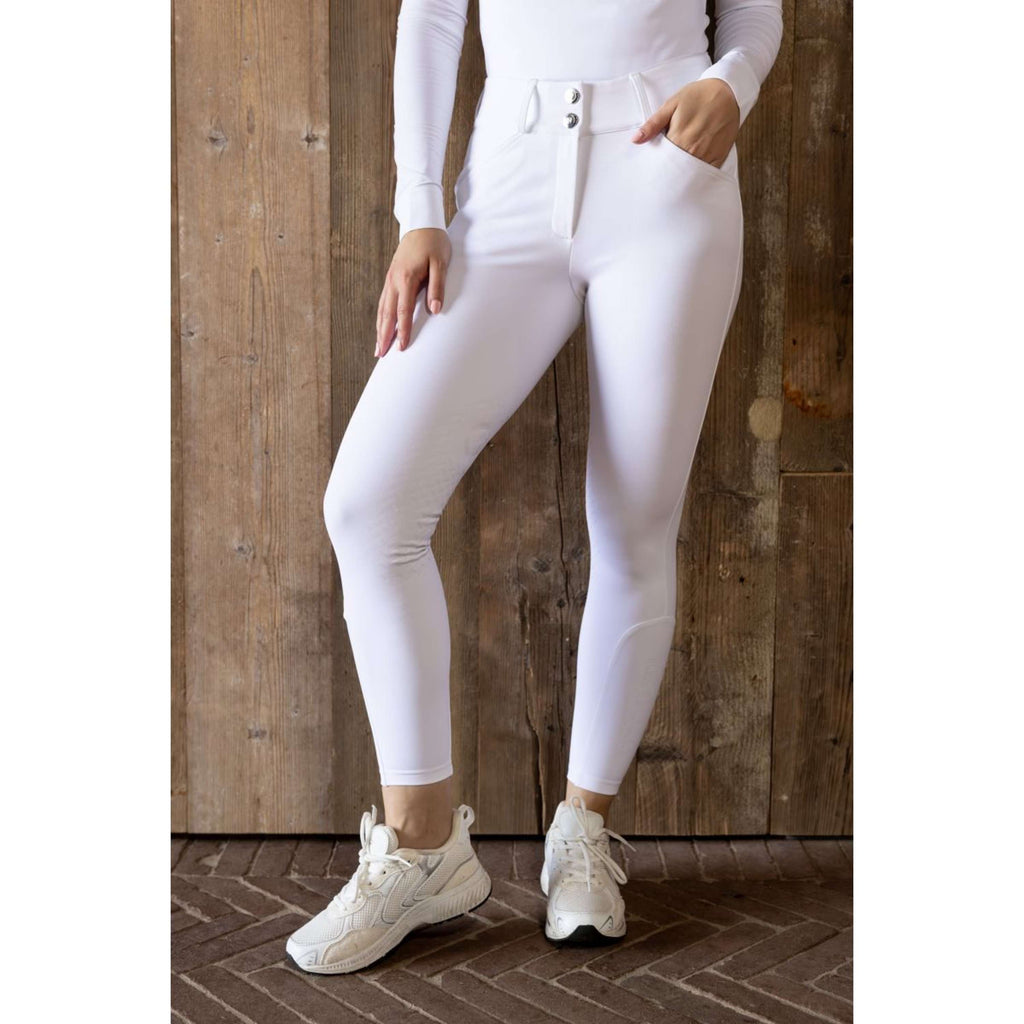 Kentucky Pantalón de Equitación Miami Knee Grip Mujer Blanco