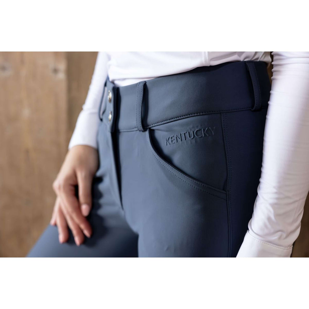 Kentucky Pantalón de Equitación Miami Knee Grip Mujer Azul Oceano