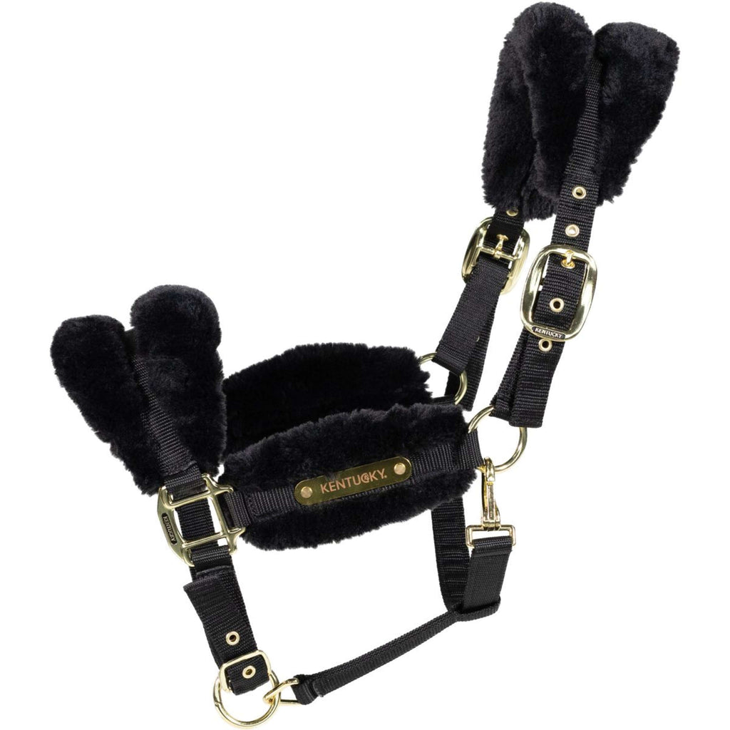 Kentucky Horsewear Cabestro Nylon Lana Suave Negro