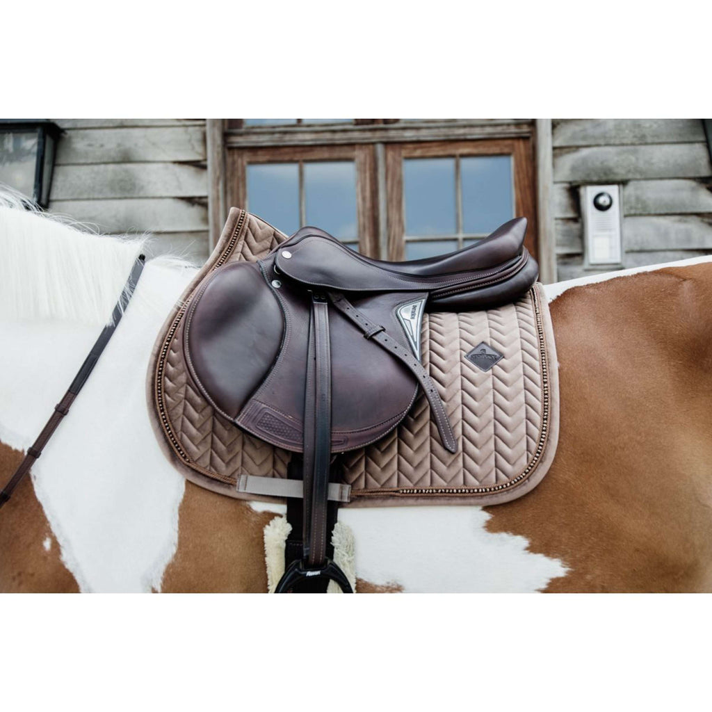 Kentucky Horsewear Mantilla Velvet Pearls Saltando Beige