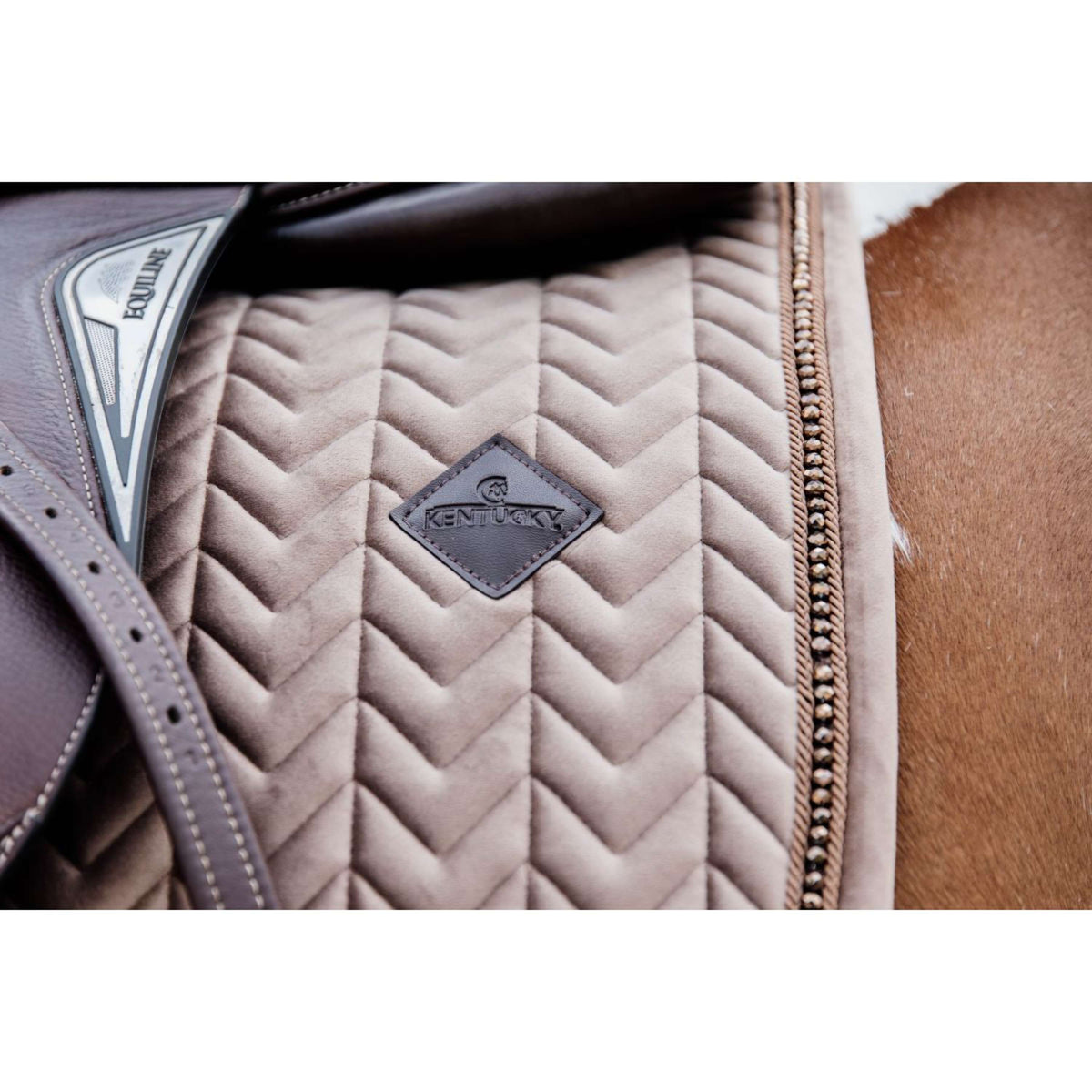 Kentucky Horsewear Mantilla Velvet Pearls Springen Beige