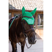 Kentucky Bonete para Orejas Wellington Velvet Maze Cipher Blanco/Verde