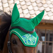Kentucky Bonete para Orejas Wellington Velvet Paisley Garden verde/azul marino