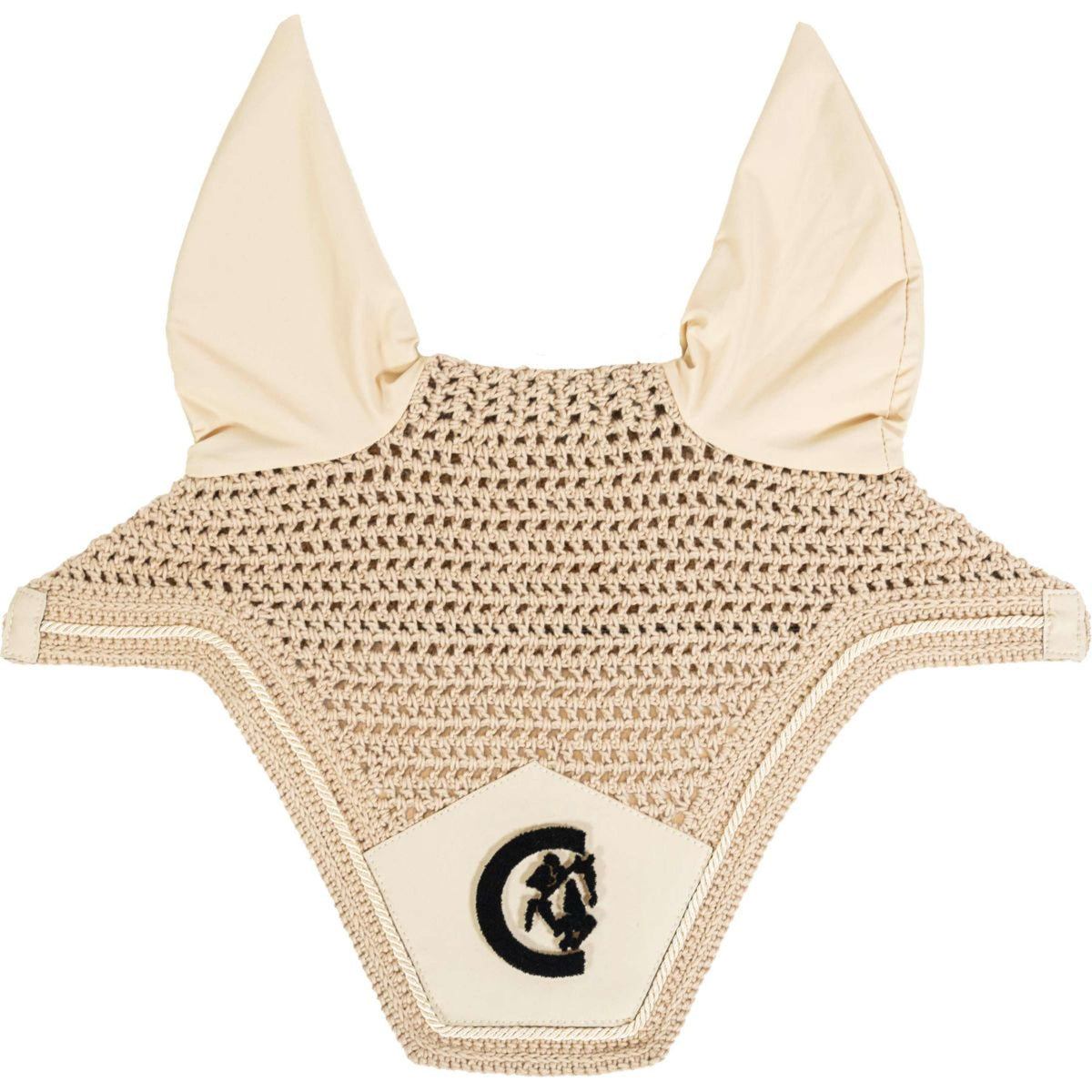 Kentucky Horsewear Bonete para Orejas Wellington 3D Logo Beige