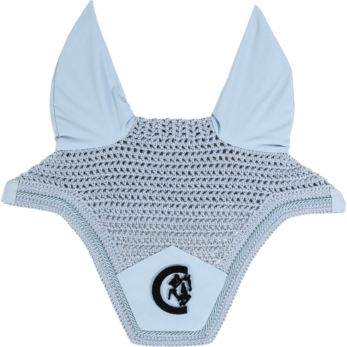 Kentucky Horsewear Bonete para Orejas Wellington 3D Logo Azul claro