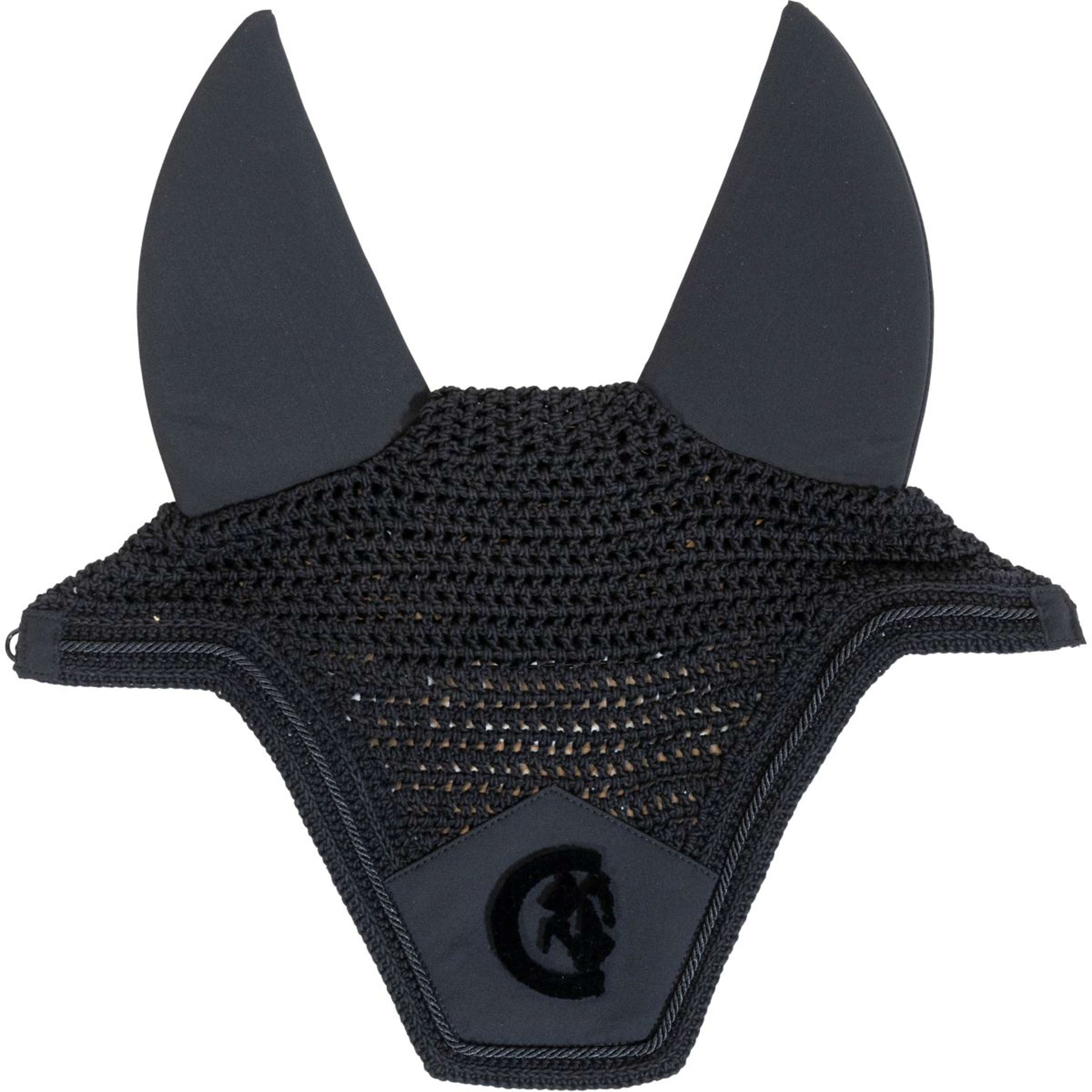 Kentucky Horsewear Bonete para Orejas Wellington 3D Logo Soundless Negro