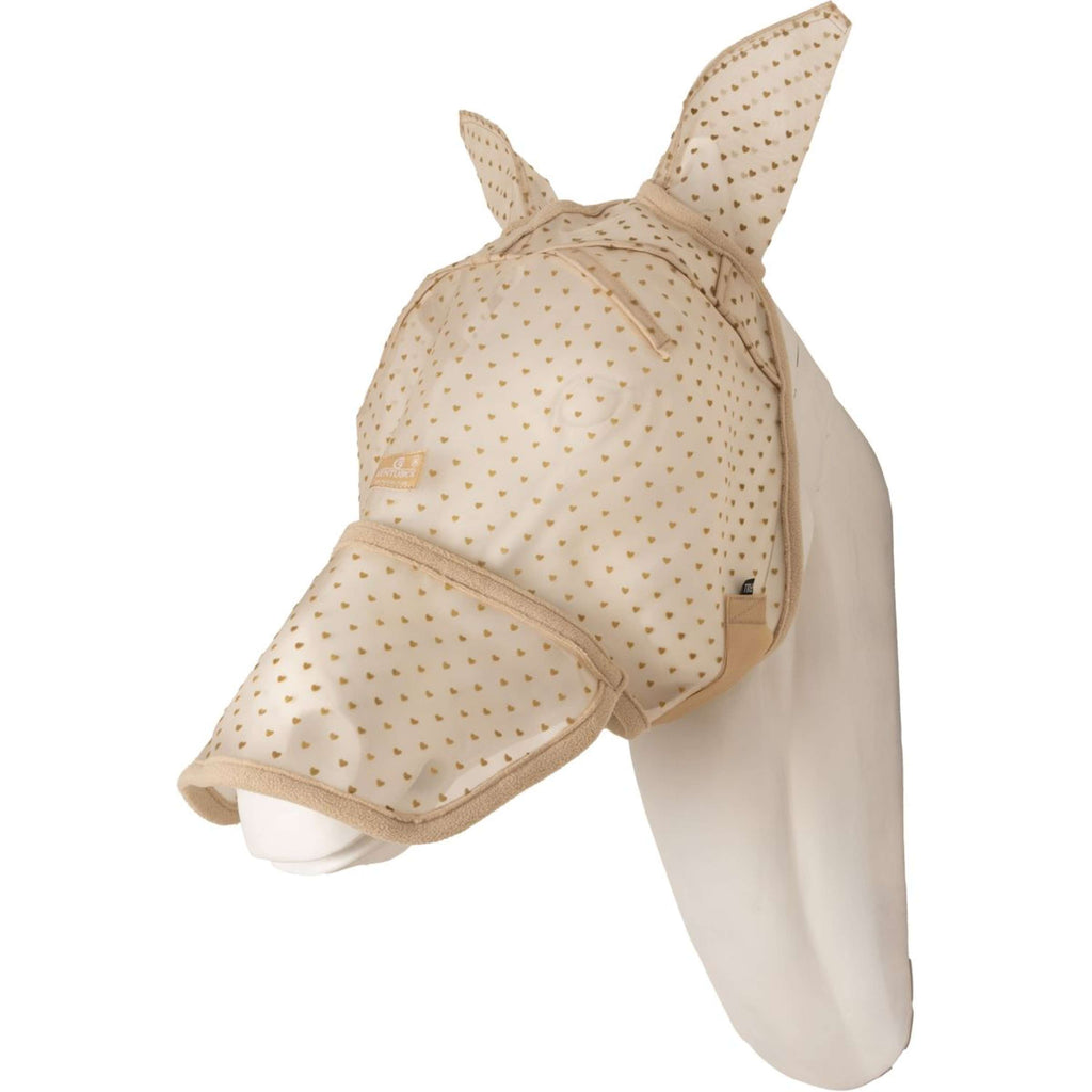 Kentucky Máscara para Moscas Heart con Orejas y Nariz Beige