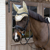 Kentucky Bonete para Orejas Wellington Velvet Horse Printing Beige