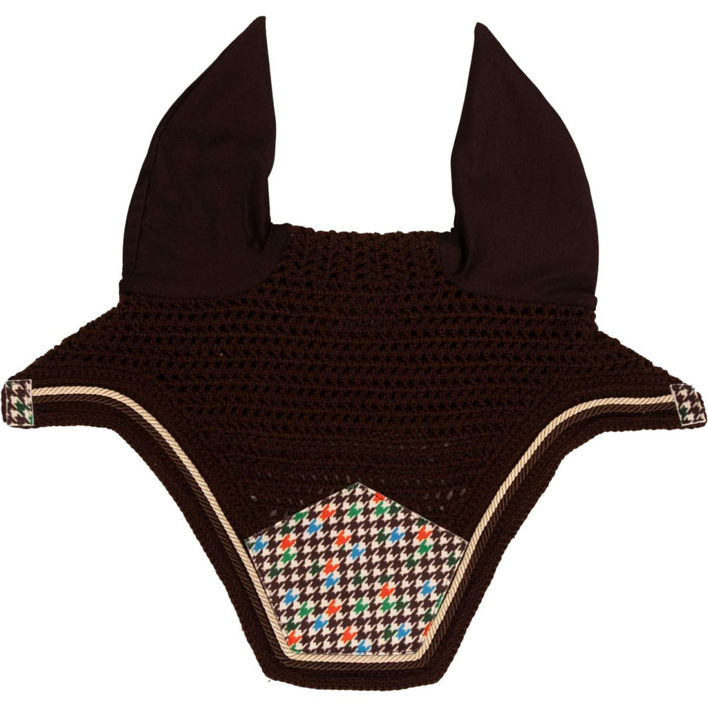 Kentucky Bonete para Orejas Wellington Velvet Pied De Poule Marron