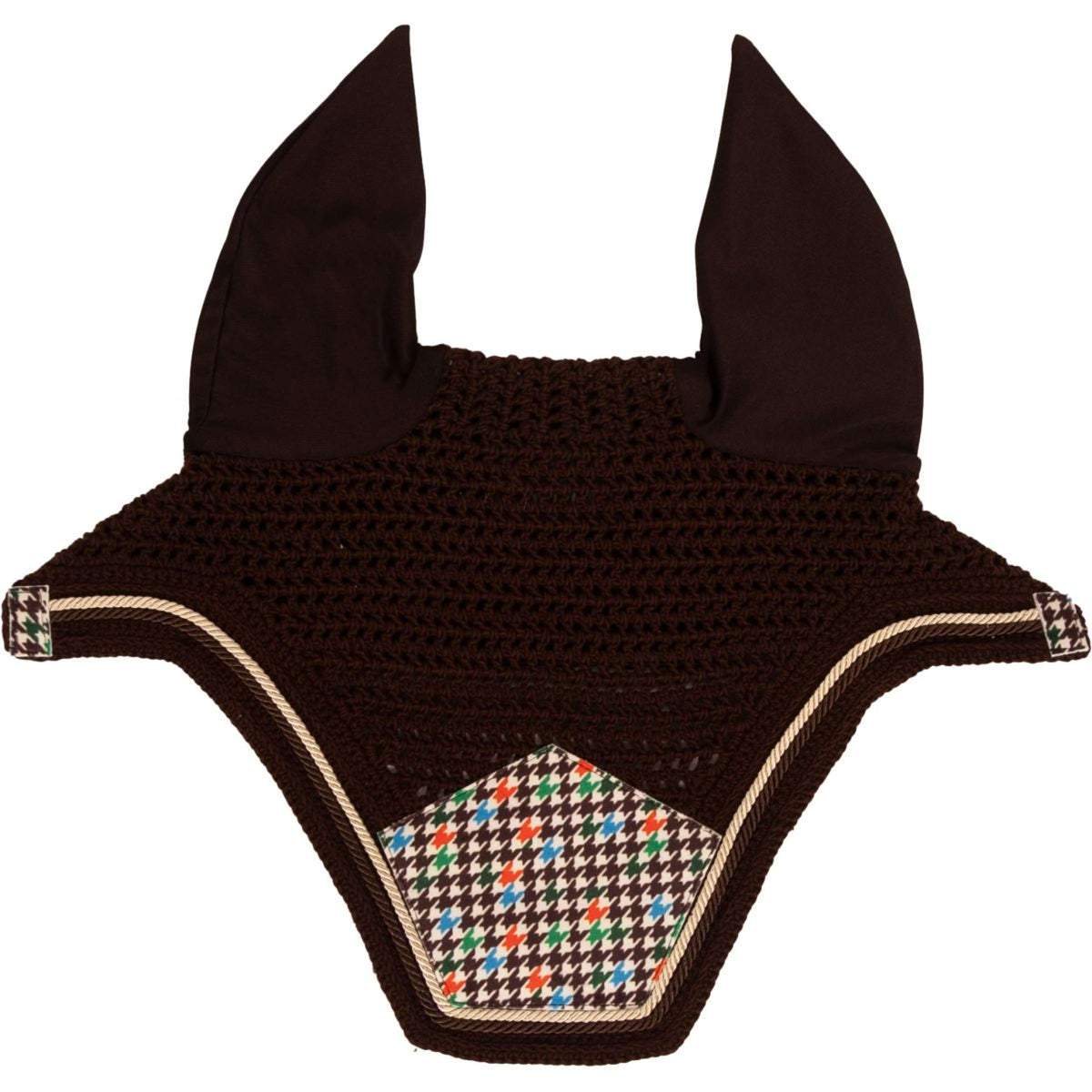 Kentucky Bonete para Orejas Wellington Velvet Pied De Poule Marron