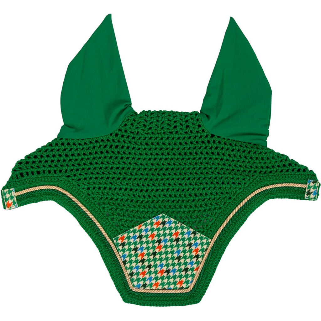 Kentucky Bonete para Orejas Wellington Velvet Pied De Poule Verde claro