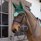 Kentucky Bonete para Orejas Wellington Velvet Pied De Poule Verde oscuro