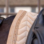 Kentucky Mantilla Velvet Mini Pearls Doma clásica Beige