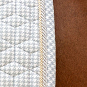 Kentucky Mantilla Velvet Pied de Poule saltando Gris/Blanco