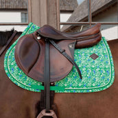 Kentucky Mantilla Velvet Paisley Garden saltando verde/azul marino